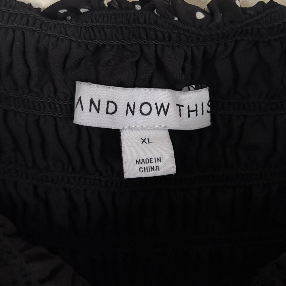 And Now This Smocked Black and White Polka Dot Tiered Spaghetti Strap Maxi Dress - Picture 4 of 4